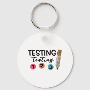1 2 3 Shirt-Testkoordinator Lehrer Schlüsselanhänger