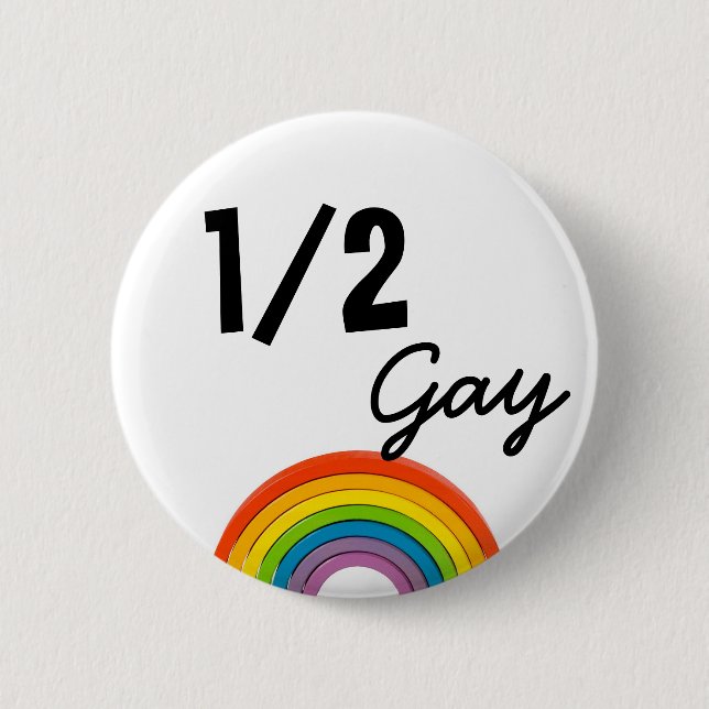 1/2 homosexueller homosexueller Knopf Button (Vorderseite)