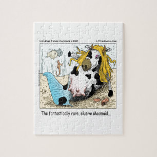 1/2 Kuh 1/2 Meerjungfrau Moomaid Lustig Puzzle