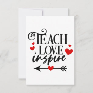 1/2 Liebe unterrichtet Shirt Kindergartenlehrer In RSVP Karte