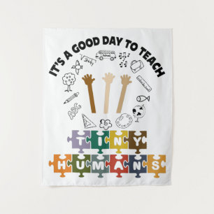 1/4, es ist ein guter Tag, winzige Menschen zu unt Wandteppich