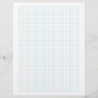 1/4 Zoll Graph Paper (4 Quadrate pro Zoll) - Blau Briefbogen