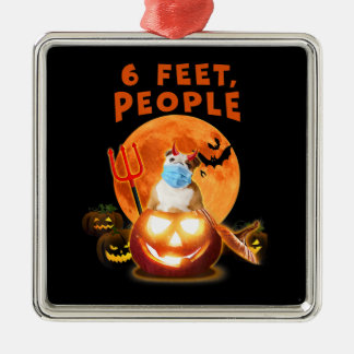 1,50 Meter Bulldoghund mit MaskenHalloween-Geschen Ornament Aus Metall
