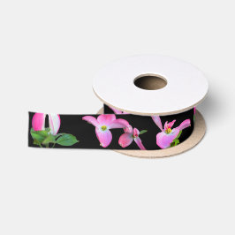 1,5" Breitrosa Dogwood-Blume Band 2 Yards Satinband