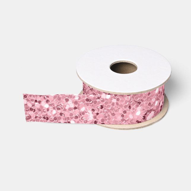 1,5" Grobgurtband Rose Gold Glitter Ripsband (Spule)