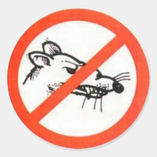 1,5" kein Ratten-Aufkleber Runder Aufkleber