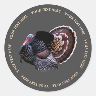 1.5" Round Wild Turkey Sticker