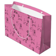 1-5 Schnauzer Line Art Pattern 001 Pink