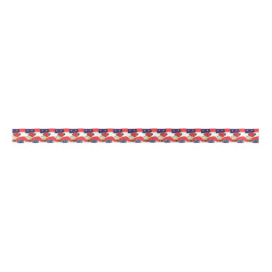1,5 Zoll Satin-Band Roll-U.S.A. rot/Weiß u. Blau Satinband