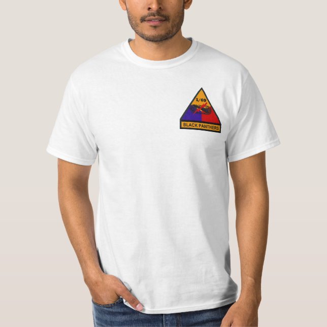 1/69th Shirt der Rüstungs-schwarzen Panther-M48A3 (Vorderseite)