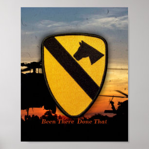 1. 7. Cavalry Air Cav Vetereans Vets Patch Poster