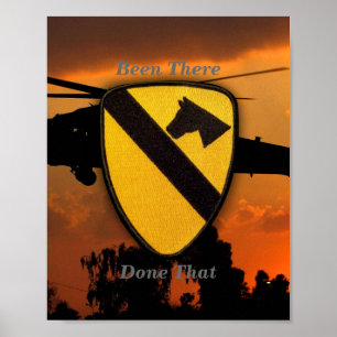 1. 7. Cavalry Air Cav Vietnam Nam War Patch Poster
