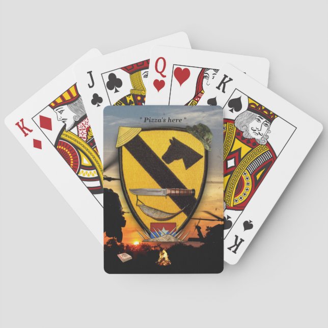 1. 7. Kavallerie Höhle LRP vietnam Veteranen Spielkarten (Rückseite)