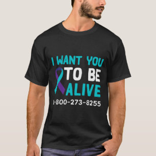 1 800 273 8255 - Tag der Suizidprävention - Suizid T-Shirt