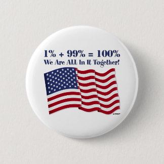 1% + 99% = 100% Wir sind alle zusammen! Button