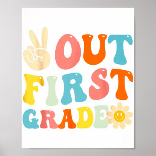 1. Abschluss letzter Schultag Groovy Poster