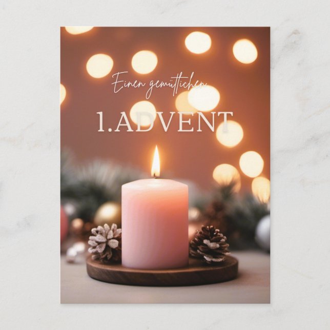 1. Advent Postkarte (Vorderseite)