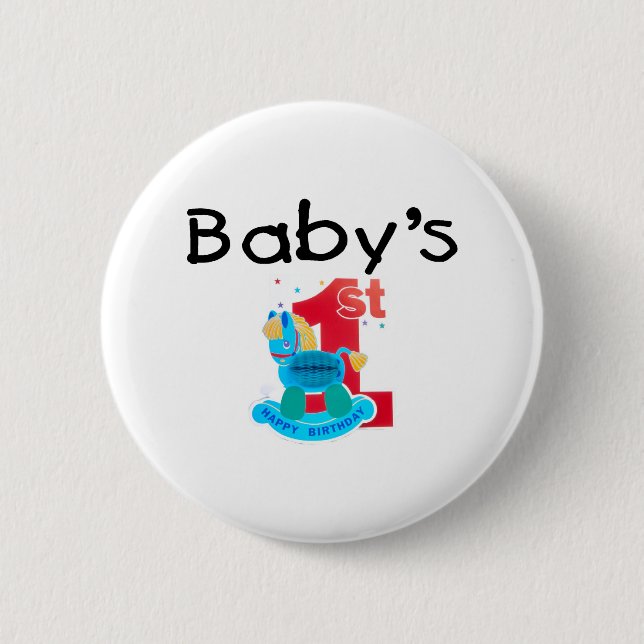 1. alles Gute zum Geburtstag des Babys Button (Vorderseite)