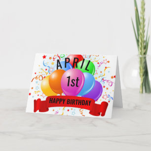 1. April Geburtstag Karte