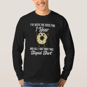 1. Arbeitsjubiläum für Boss-Wertschätzung Donut T-Shirt