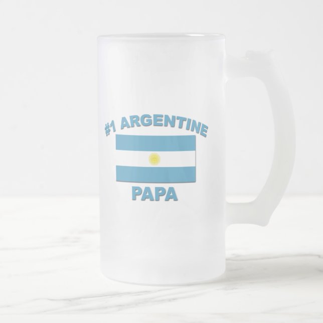 #1 Argentinien Papa Mattglas Bierglas (Rechts)