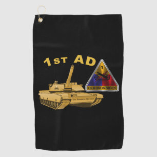 1. Armored Division Golf Towel Golfhandtuch