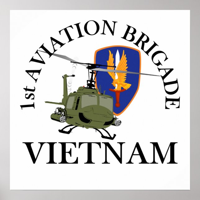 1. Avn Bde Vietnam Vet Huey Poster (Vorne)
