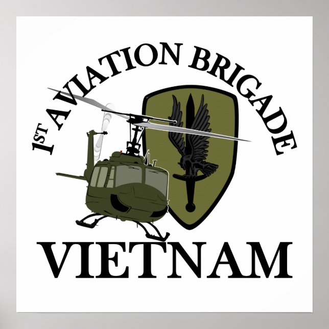 1. AVN BDE Vietnam Vet Huey Poster (Vorne)