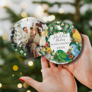 1. Baby Erste Weihnachtsfeiertage Tropical Exotic  Keramik Ornament