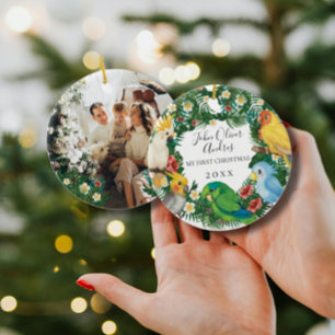 1. Baby Erste Weihnachtsfeiertage Tropical Exotic  Keramik Ornament