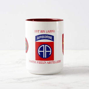 1. BATAILLON-319. FELD-ARTILLERIE-TASSE ZWEIFARBIGE TASSE