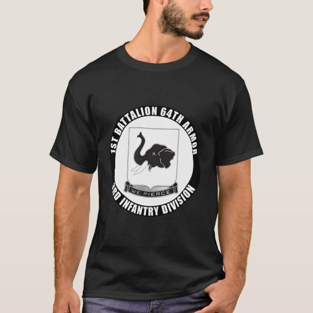 1. Bataillon 64. Rüstung 3. Infanterieabteilung T-Shirt (Vorderseite)