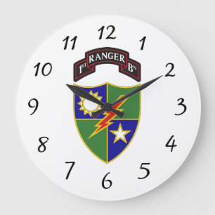 1. Bataillon - 75. Ranger Regiment - Wall Clock Große Wanduhr