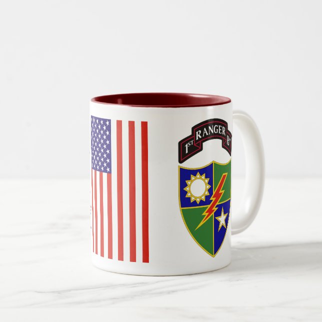 1. Bataillon - 75. Ranger Regiment Zwei-Tone-Tasse Zweifarbige Tasse (VorderseiteRechts)