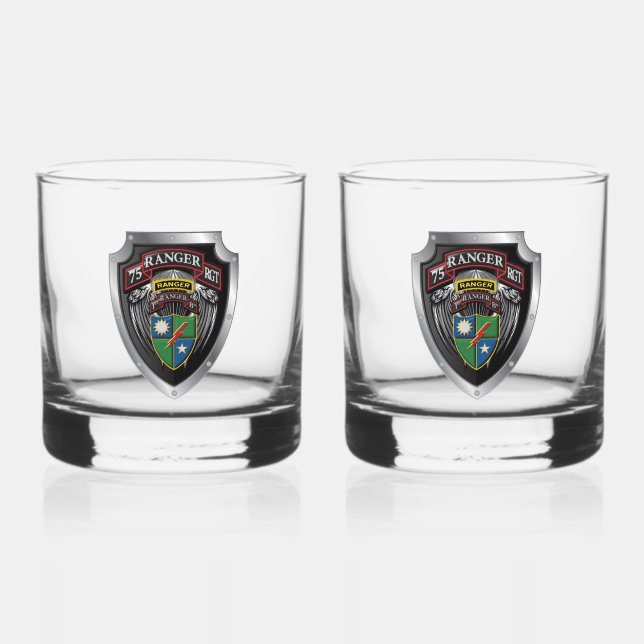 1. Bataillon des 75. Ranger-Regiments Whiskyglas (Vorderseite)