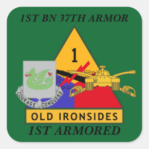1. BATTALION 37. ARMOR 1. ARMORED STICKERS
