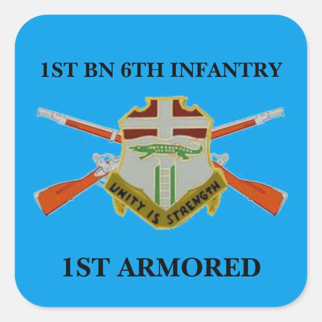 1. BATTALION 6. INFANTRIE 1. ARMORED STICKERS (Vorderseite)