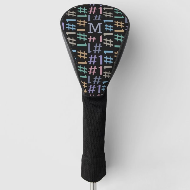 "# 1" Benutzerdefinierte Monogramm-Treiberabdeckun Golf Headcover (Vorderseite)
