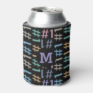 "# 1" Benutzerdefiniertes Mustermonogramm kann küh Dosenkühler