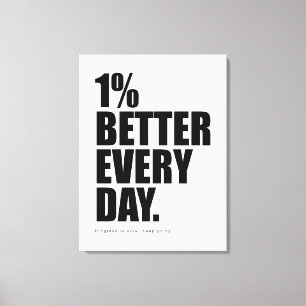 1 % besser im Alltag   Motivierend Angebot Leinwanddruck