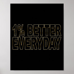 1 % besser täglich - Motivierend Angebot Poster