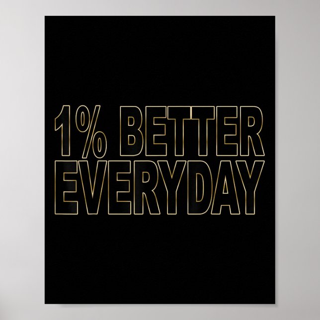1 % besser täglich - Motivierend Angebot Poster (Vorne)