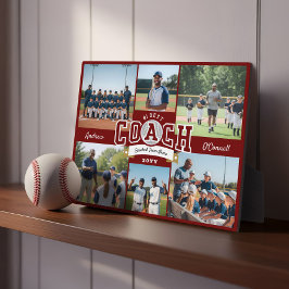 #1 Best Coach Team Photo Collage Appreciation Gift Fotoplatte