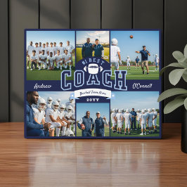 #1 Best Football Coach Photo Appreciation Gift Fotoplatte