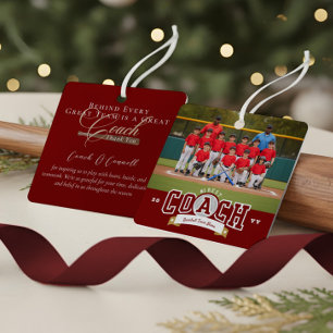 #1 Bester Trainer Baseball-Team-Foto-Würdigung Ornament Aus Metall