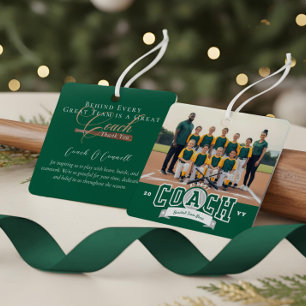 #1 Bester Trainer Baseball-Team-Foto-Würdigung Ornament Aus Metall