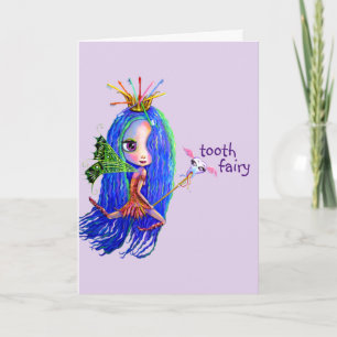 1. Besuch von der Tooth Fairy Crown Niedlich Karte