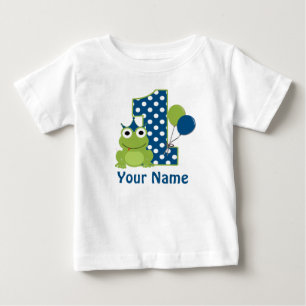 1. Birthday Frosch Personalisiertes Shirt