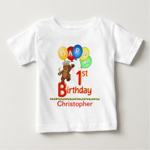 1. Birthday Regal Teddy Bear Individuelle Name Baby T-shirt