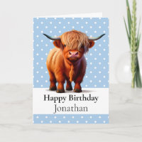 1. BIRTHTAG LANGE HAARKUHE BOY Blue CARD